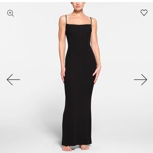 Skims Black Maxi Slip Dress